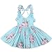 Flofallzique Summer Little Girls Dress Vintage Floral Toddler Birthday Party Easter Sundress Baby Clothes