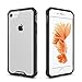 iPhone 7 Case Clear, Pajuva PC+TPU Transparent Case Thin for iPhone 7 Crystal Clear Case With Bumper (Black)