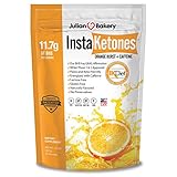 Julian Bakery's InstaKetones 11.7g GoBHB Per Scoop +Organic Caffeine (Orange Burst) (1 Pack) (+Caffeine) (30 Servings) Exogenous Ketones