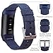 EZCO Bands Compatible with Fitbit Charge 3 / Charge 4, Woven Fabric Breathable Watch Strap Quick Release Replacement Wristband Accessories Man Woven Compatible with Charge 3 4 Fitness Smart Watch