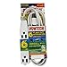 POWTECH Heavy Duty 3 Outlet Grounded Indoor Home Office Extention Cord,6 -FEET, 16 GAUGE (SPT-3) 16 AWG 3, 125V, 1625 Watt,3 Conducter Polarized Extension Cord, White - UL Listed,PT-3916-06WHT