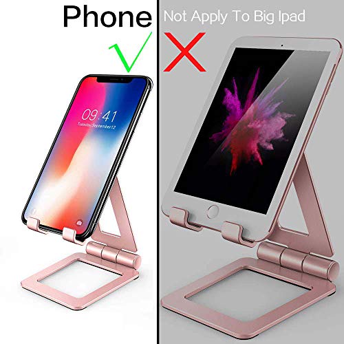 Cell Phone Stand, Compatible with iPhone Stand, Nintendo Switch Stand, Adjustable Phone Stand for Desk, Smartphone Holder for Desk (Pink)