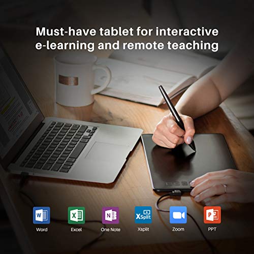 HUION Inspiroy H640P Drawing Tablet, 6x4 inch Digital Art with Battery-Free Stylus, 8192 Pen Pressure, 6 Hot Keys, Graphics Tablet for Drawing, Writing, Design, Teaching, Work with Mac, PC & Mobile