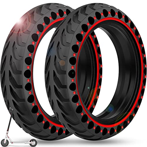 BANGTING 2PCS 8.5 Inch Solid Wheels for Electric Scooter, 8 1/2 x2 Replacement Tires, 50/75-6.1 Replacement Wheel for Xiaomi Pro 2 / M365 / M365 Pro / 1S / 3/3 Lite/Essential