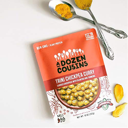 A Dozen Cousins Ready to Eat Beans Variety Pack - Cuban Black Beans, Mexican Cowboy Beans, Trini Chickpea Curry - Vegan Food, Plant Protein for Meals, 10 ounce (Pack of 3) - Thumbnail 4