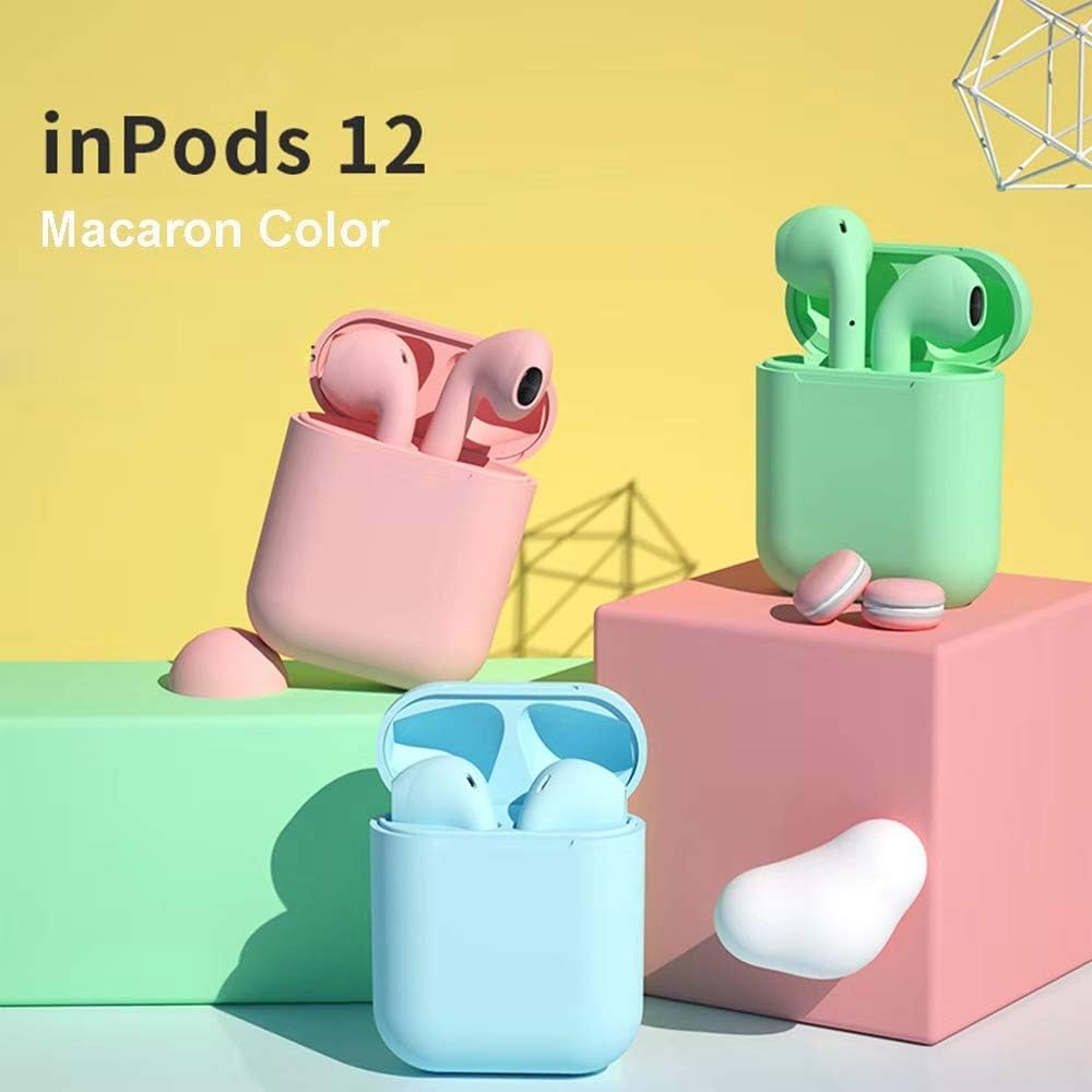 YokeAi 2019 i12 Macaron Earphones Bluetooth 5.0 i12 TWS airpod Bluetooth Earphones inpods Ture Wireless Stereo Earbuds