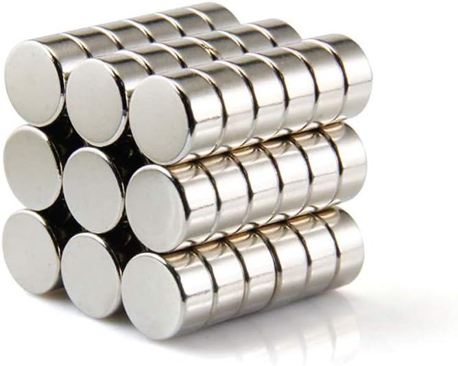 Hmlkeci DIY Small Multi-Use Refrigerator Magnets for Refrigerator, Science, Crafts - Tiny Round Disc, Sliver, 9MM x 4MM, 30Pcs