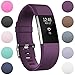 RRedTaro Replacement Bands Compatible with Fitbit Charge 2, Classic & Special Edition Adjustable Sport Wristbands for Fitbit Charge 2 Women Men Large Small Purple Plum