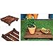 Ocamo Wood Planter Caddy Moving Fruitwood Slatted Universal Wheel Plant Base Roller Tray(Square 2525 cm)thumb 4