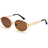 Dollger Retro Polarized Oval Sunglasses for Women Trendy Small Classic Designer Sunglasses Shades UV400 Protection