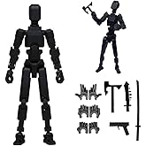 Dumwick Assembly Completed Titan 13 Action Figure,2025 New Lucky Robot 13 Action Figures,3D Printed Action Figure,Nova 13 Figure Desktop Decorations Game Gifts (Assembly Required-Black)