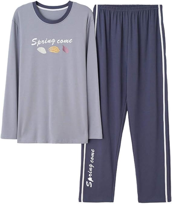 Amazon ルームウェア パジャマ メンズ 肌に優しい 肌着 100 綿 上下セット 秋冬春 部屋着 長袖 寝間着 敏感肌 スウェット ふんわり コットン 着心地 男性用 オシャレ シンプル 紳士 3xl パジャマ 通販