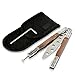 RUNACC Dull Butterfly Knife Practice Butterfly Knife Butterfly Trainer Butterfly Knife for Training, Unsharpened Blade, Natural Wooden Handle