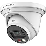 Amcrest 5MP AI Turret IP PoE Camera w/ 49ft Nightvision, Security IP Camera Outdoor, Built-in Microphone, Human & Vehicle Det