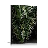 Canvas Wall Art Leaves Arrangement Abstract Colorful Contemporary Hallway Mixed Media Multicolor Patterns - 12x18 inches