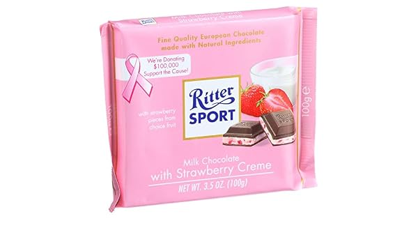 Ritter Sport Milk chocolate with strawberry creme (050255269004)