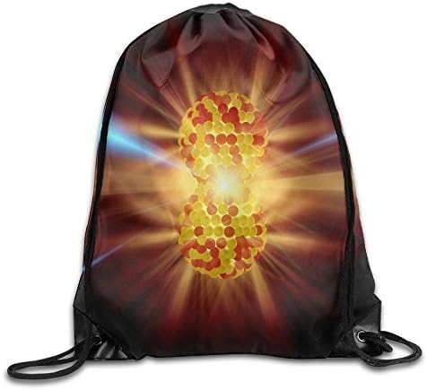 Welonzd Gym Sack Bag Drawstring Atom Splitting Backpack Sport Bag