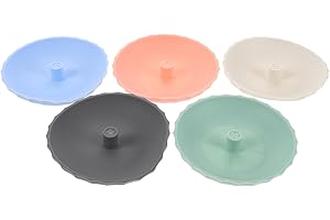STAHAD 5pcs Stackable Silicone Coffee Mug Organizer with Dividers, Cup Holder Stand for Kitchen Cabinet