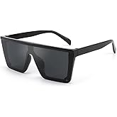 FEISEDY Kids Sunglasses, Flat Top Shield Square Sunglasses with Rimless Fashion Shades for Age 1-7, B4061