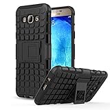 Galaxy A8 Case - MoKo Heavy Duty Rugged Dual Layer Armor with Kickstand Protective Cover for Samsung Galaxy A8 5.7 Inch 2015 Smartphone, BLACK (Not Fit Galaxy A Previous Generations)