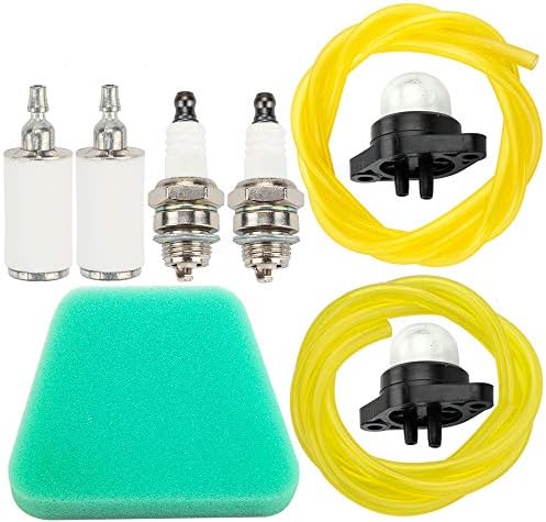 Leopop 530037793 Air Filter for Poulan 2150 1950 2025 2050 2075 2175 2350 Chainsaw Primer Bulb Fuel Line Filter Spark Plug Craftsman 530-037793 530095646 530071835 188-513-1
