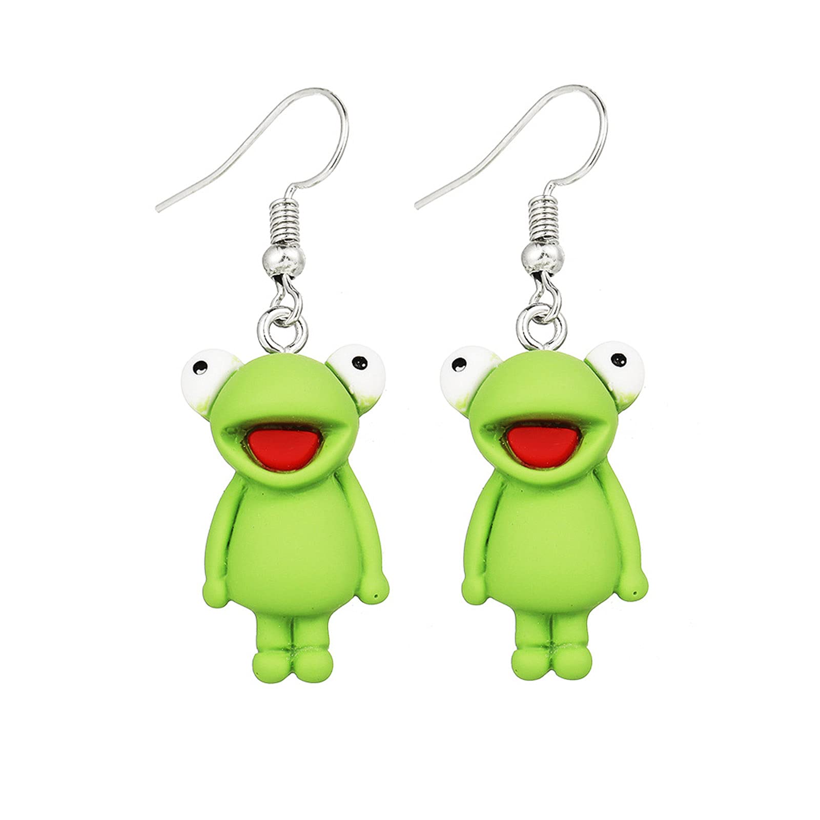 Larancie Cute Earrings Pierced Ears Studs Frog Pendant Earrings Dangle Earring Boho Jewelry Stylish Ear Cuffs for Women and Girl
