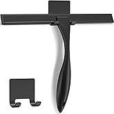 All-Purpose Stainless Steel Shower Squeegee for Shower Glass Door with Adhesive Hook, Bathroom Cleaner Tool Household Window