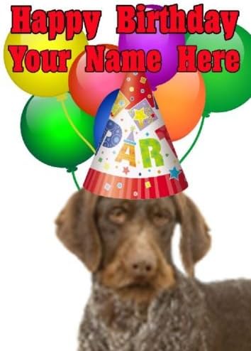 Braque Allemand Chien Fete Carte D Anniversaire Codegs A5 Personnalise Carte De Vœux Amazon Fr Fournitures De Bureau
