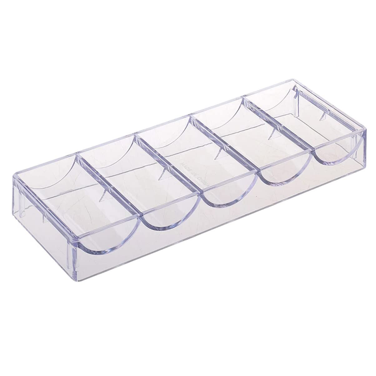 Alipis Clear Poker Chip Holder: Acrylic 100 Poker Chips Storage Box Tray for Texas Holdem Gambling Roulette Games