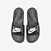 Nike Women's Benassi Just Do It Sandal, Black/White, 6 Regular US
