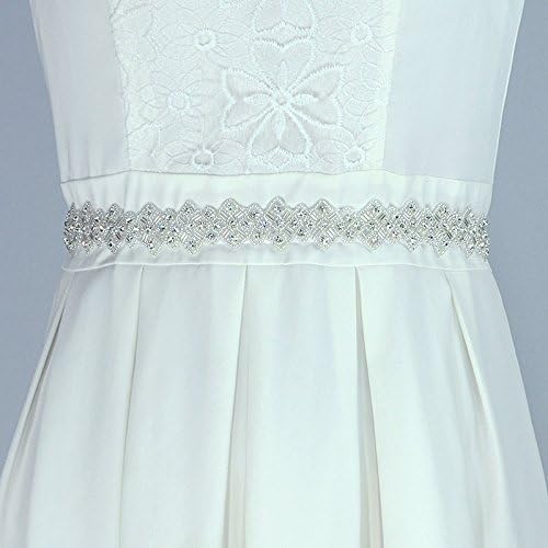 Premiere Glamorous Crystal Belt: Excellent for Formal &amp; Wedding Dresses - Elegant &amp; Stylish Rhinestone Beaded Belt - Make Your Dress Stand Out By Customizing It - Full Money Back Guarantee - LB-395