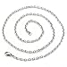 Zysta 3MM 4MM Silver Stainless Steel Cable Chain Necklace (18