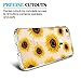 JAHOLAN iPhone 6 Case, iPhone 6S case Girl Floral Clear TPU Soft Slim Flexible Silicone Cover Phone case for iPhone 6 iPhone 6S - Sun Flowers