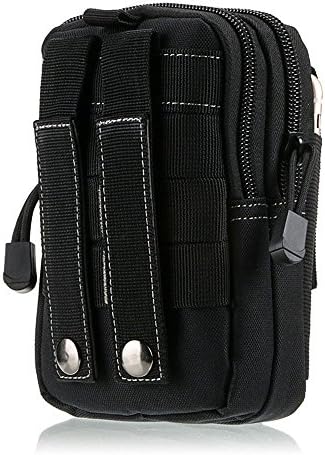 Universal Multipurpose Tactical Cover Smartphone Black Holster EDC Security Pack Carry Case Pouch Belt Waist Bag Gadget Money Pocket for Samsung Galaxy S7 Note5 LG G5 iPhone 7 7Plus (Black)