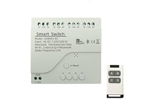 MHCOZY 4 Channel USB 5V DC 7-32V Smart WiFi Bluetooth Wireless Relay Switch Module,eWelink app WiFi Remote Control Lights Garage Door,Compatible with Alexa,Google Assistant