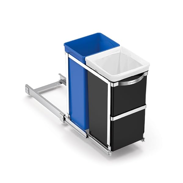 SIMPLEHUMAN 35 LITER / 9.3 GALLON DUAL COMPARTMENT...