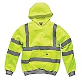 Forever Mens Dickies Hi Viz Hoodie Hooded Sweatshirt High Visibility Workwear Jacket