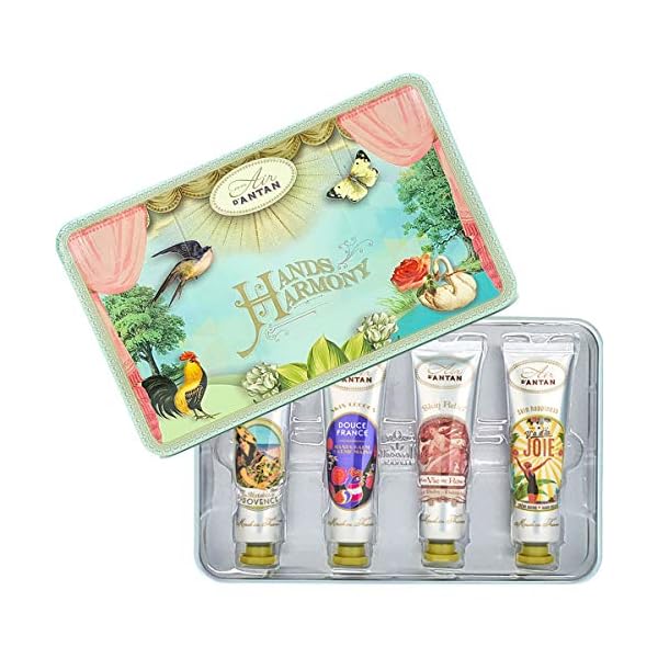 Hand-Cream-Gift-Set-For-Women-4-Hand-Cream-SetShea-Butter-Aloe-VeraTin-BoxUn-Air-dAntan-4-Perfume-Verbena-Floral-Blend-Rose-AlmondFor-HerMum-PresentsSkincare-SetHand-Care-Set Gifts For Women - Hand Cream Gift Set For Women, 4 Pcs Hand Cream Gift Set- Hand Lotion Set With Shea Butter and Sweet…