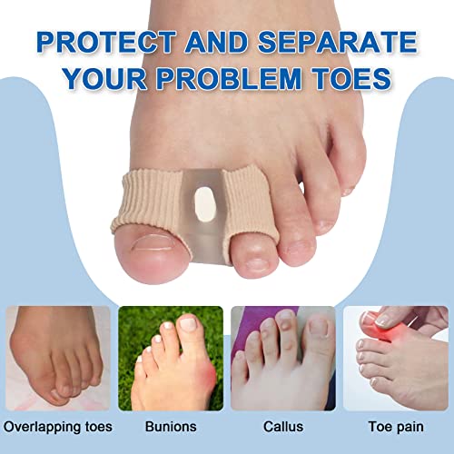 BIGGCOOL Bunion Corrector Toe Separators for Overlapping Toes, 2 Loops Toe Spacers For Feet Women and Men(2 PCS Toe Corrector + 4 PCS Shims)