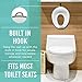 Potty Training Seat for Boys and Girls – Non Slip Safety Grip, Splash Guard, Easy Wipe Clean, Hanging Storage Loop, Fits Oval & Rounds Toilets - for Baby, Toddler (Gray, One Size Fits All Potty Seat)