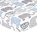Little Peanut Navy Blue and Grey Elephants 3 Piece Baby Crib Bedding Set