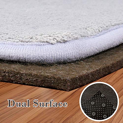 Enjoy Holiday 1981 Non Slip Area Rug Pad - 8 x 10, 1/3" Thick Dual Surface. Reduce Noise Grippers Area Runner Carpet Mat for Hardwood Floor, Super Strong Grip, Provides Protection and Cushion