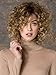 GNIMEGIL Short Curly Synthetic Wigs for Women Ombre Dark Blonde Loose Afro Kinky Cosplay Wig 80s Dark Roots Hair Halloween Costume Wigs for Ladies Bad Hair Days Party Wig