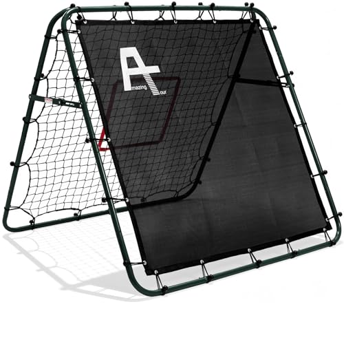 Doppelseitige Rebounder Net Fußball Training Ausrüstung, Fußball Tor Kickback Ziel justierbar für Kinder Spiel Lehre Übung Ausrüstung, Einstellbare tr