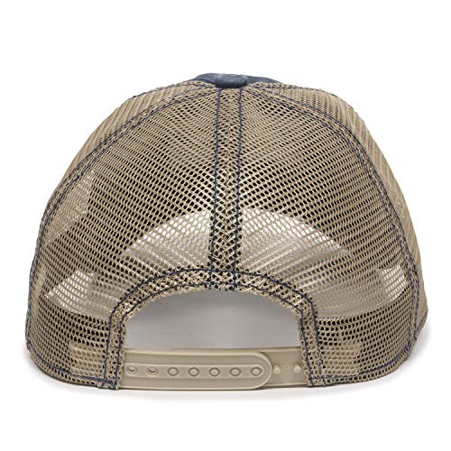 Chevrolet Vintage Frayed Navy/Khaki Mesh Cap