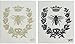 Wet-It Swedish Treasures Dishcloth Set of 2 (Black & Gold French Bee)