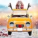 Verkstar Christmas Car Reindeer Antlers with Red Nose Decorations, Window Roof-Top and Grille Rudolph Reindeer Jingle Bell Auto Accessories