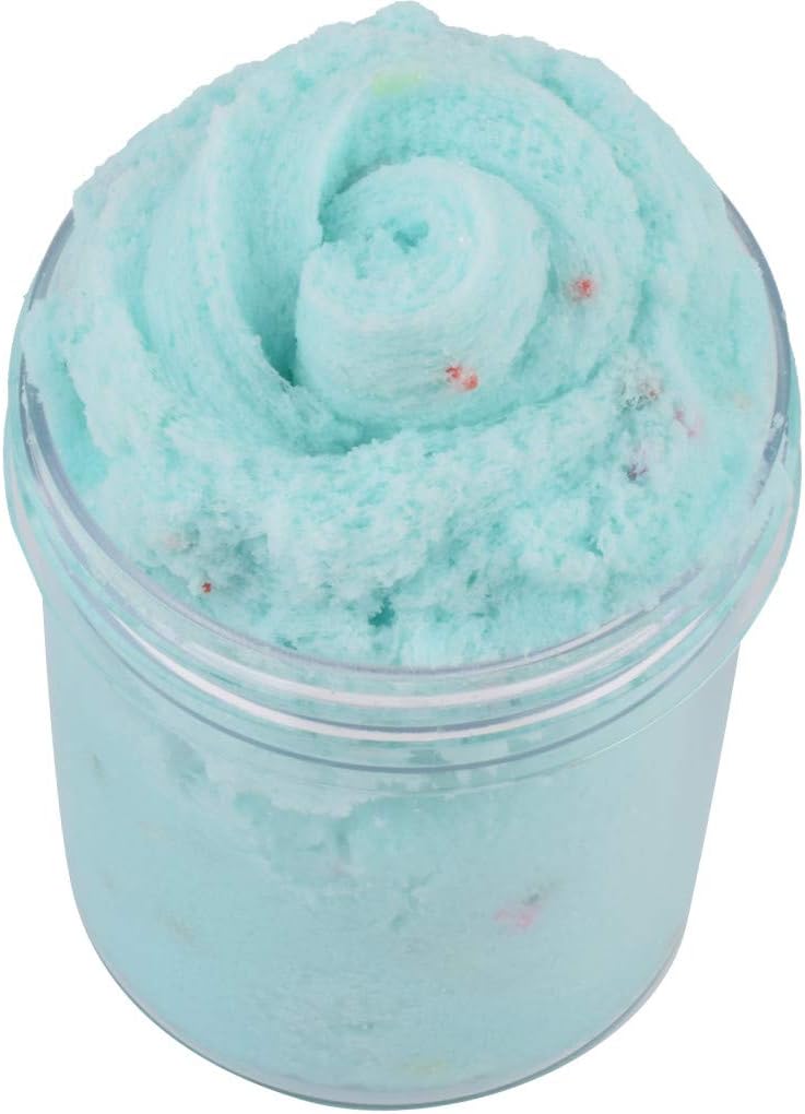 Naiflowers Mystery Butter Slime, Charms Cloud Slime DIY Stretchy Mud Sludge Birthday Gift Stress Relief Toy, Supper Stretched and Non-Sticky Funny Toy Gift for Kids Boys Girls (Blue)