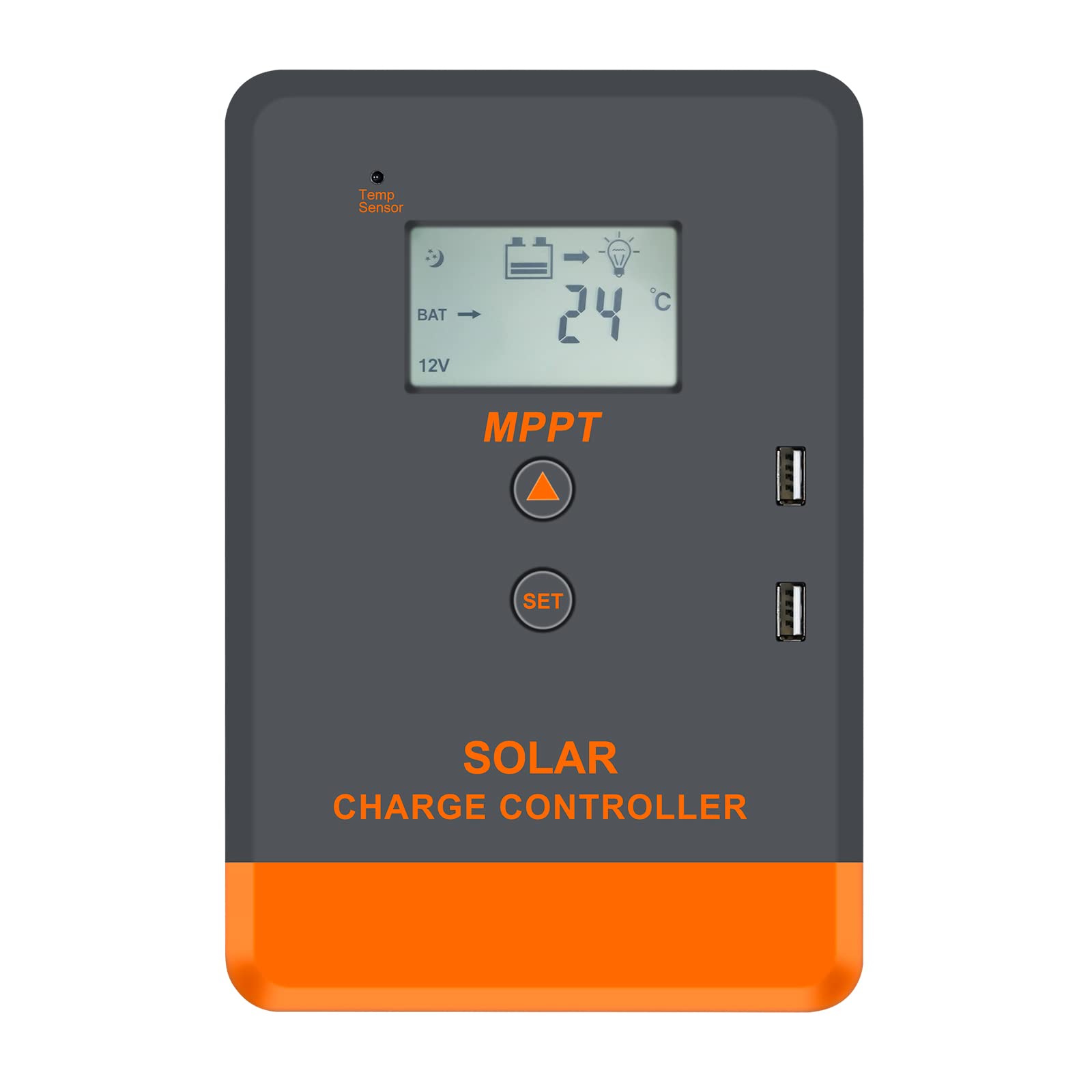 Photo 1 of MPPT Solar Charge Controller 12V 24V 30Amp, mppt Controller 30a Solar Regulator 30Aw/LCD Display for AGM, Gel, Flooded and Lithium Battery Charging