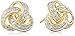 18k Yellow Gold Plated Sterling Silver Diamond Love Knot Stud Earrings (1/10cttw, I-J Color, I2-I3 Clarity)